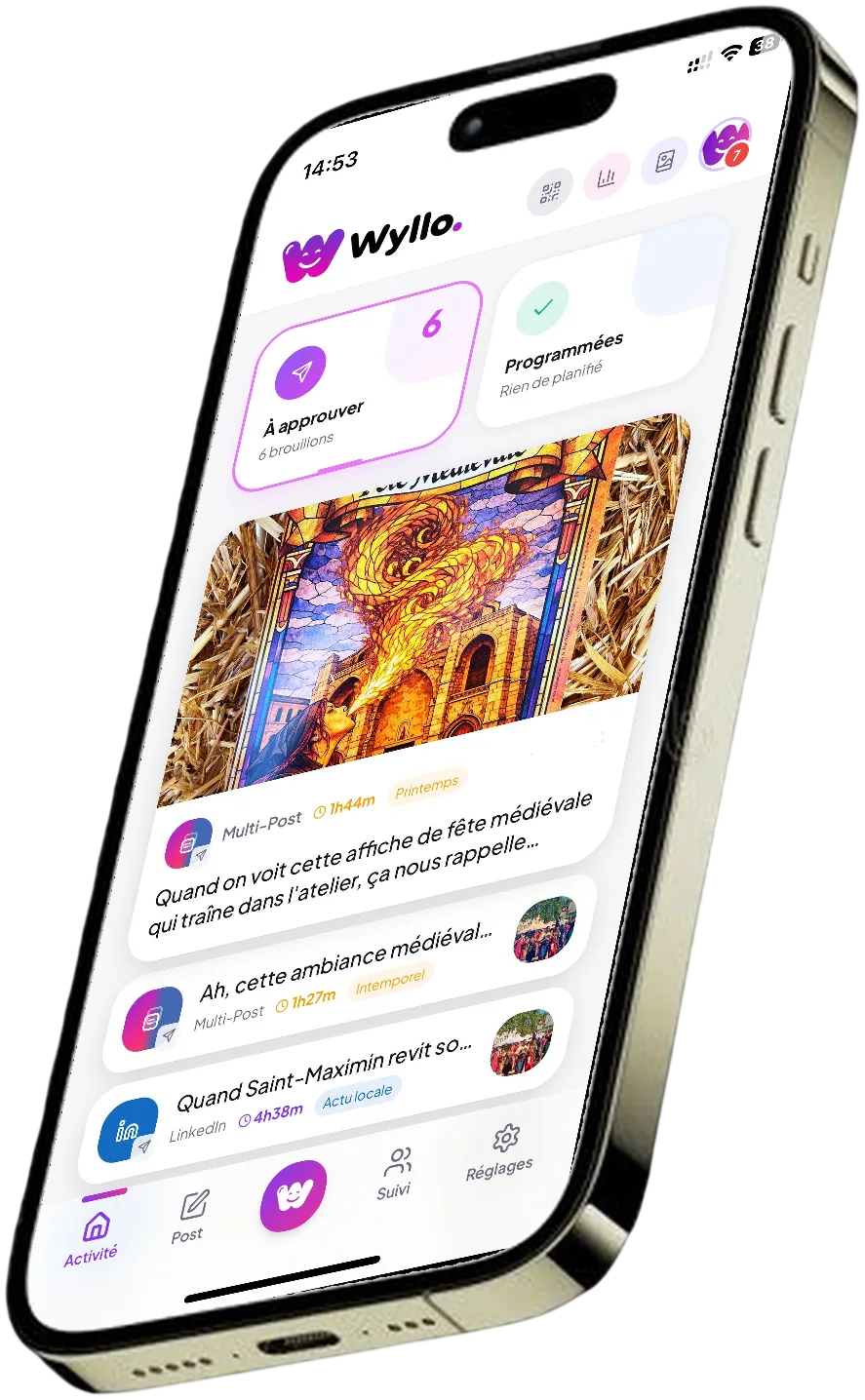 Application Wyllo sur iPhone